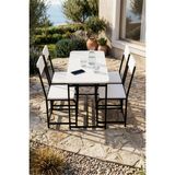 Quattro Home 4 Kişilik Metal Ayaklı Bahçe ve Mutfak Masa Takımı