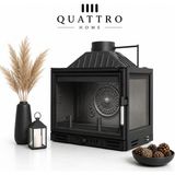 Quattro Home 70 cm Haznesi Klapeli L Tipi Sağ ve Sol Camlı Döküm Şömine Haznesi –