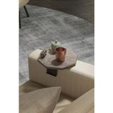 Quattro Home Ayarlanabilir Sekizgen Yan Sehpa Gri Mermer Desenli