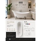 Quattro Home Eloise El-01 Klasik Freestanding Küvet 176X71 cm Premium Akrilik Ayaklı Küvet - 176 x 71 cm