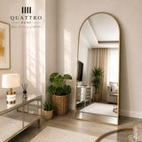 Quattro Home Gold Metal Çerçeveli Oval Ayaklı Boy Aynası 180 x 70 cm