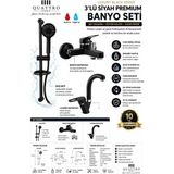Quattro Home Luxury Tepe Duş Seti ve Levabo Bataryası