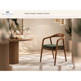 Quattro Home Norella 3011 Ahşap Kollu Döşemeli Sandalye