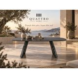 Quattro Home Novara 2005 Koyu Mermer Görünümlü Modern Yemek Masası
