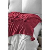 Quattro Home Puffy Wellsoft Battaniye - Bordo