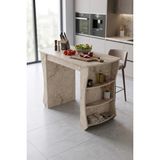 Quattro Home Raflı Çok Amaçlı Mutfak Adası ve Kahvaltı Masası 120X60 cm - 120 x 60 cm