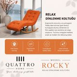Quattro Home Rocky Relax Dinlenme Koltuğu Teddy Kumaş Sallanan Şezlong Koltuk