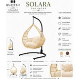 Quattro Home Solara Rattan Bahçe ve Balkon Salıncağı - Bej