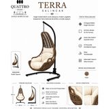 Quattro Home Terra Rattan Bahçe ve Balkon Salıncağı - Vizon