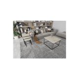 Quattro Home Traverten Bej Mermer Görünümlü 4'lü Sehpa Seti