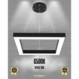 Quattro (Siyah Kasa, Beyaz Işık) Ledli Modern Sarkıt Linear LED Avize Salon Mutfak Oturma Odası Yatak Odası Antre Hol LED