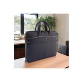QUB CLUB Unisex Lacivert Macbook Air Pro Uyumlu 13 & 13.3 Inç Evrak Laptop Çantası 2023ND5678