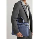 QUB CLUB Unisex Macbook Air Pro Uyumlu 13 & 13.3 Inç Desenli Evrak Laptop Çantası Mavi-Metalik 2023ND5678