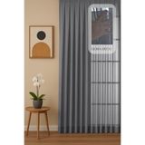 QUBA DECO Natural Modern File Dokulu Keten Tül Perde 1X2 SEYREK PİLELİ Salon Oturma Odası Yatak Odası Çocuk Odası