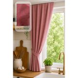 QUBA DECO Premium Vintage Pötikare Çizgili Düz Desenli Su İtici Dayanıklı Fon Perde Salon Oturma Odası Mutfak Yatak Od