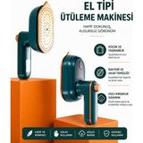 Qubitech El Tipi Buharlı Ütüleme Makinesi – Taşınabilir Buharlı Kırışıklık Giderici Ütü - Beyaz