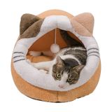 Qucey İç Mekan Kediler için Kedi Yatakları, Kedi Mağarası Yatağı, Kedi Çadırı Ev Kedi Kulübesi, Çıkarılabilir Yıkanabilir Yastıklı Yastıklı, Yavru Kedi Yatakları, Küçük Köpek Yatağı