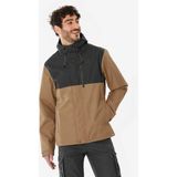 Quechua Erkek Outdoor Yağmurluk - Bej / Mavi - NH500 Imper - S - Kahverengi - Füme