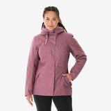 Quechua Kadın Outdoor Su Geçirmez Kar Montu/Kışlık Mont - Mor - NH500 -10 °C