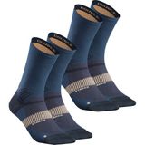 Quechua Outdoor Çorap - 2 Çift - Uzun Konçlu - Lacivert - Hike 520 - Koyu Mavi - 39 - 42