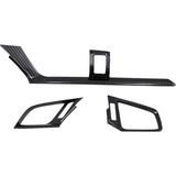Quee-Niei 3pcs Karbon Fiber Araba Kontrol Paneli Ac Honda Civic Sedan Için Hava Havalandırma Outlet Kapak Trim Çerçeve 2016 2017 2018 2019 2020 2021 (Yurt Dışından) - Siyah