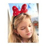Queen Aksesuar Sevimli Dev Büyük 3D Boyutlu Oyuncak Peluş Minnie Mouse Kırmızı Puantiye Fiyonk Taç Kadın Çocuk Tacı