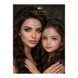 QUEEN AKSESUAR Yüz ve Tırnak taşı Sticker Seti Renkli Kristal Yüz Süsü Festival Makyaj Taşlı Nail Art