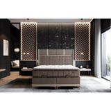 Queen Bee Napol Peluş Pedli Kahverengi Pocket Yaylı Ortopedik Rollpack Yatak - 150 x 200 cm