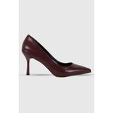 Queen Bordo Rustik Kadın Sivri Burun Stiletto