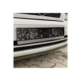 QUEEN GARAGE Taşlı Oto Plakalık Beyaz Gümüş Universal Plaka Çerçevesi 2 Adet