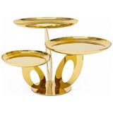Queen Gold 3 Lü Sunum Tabağı 26X20X15 cm