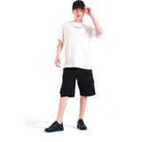 Queen Kids 8266 Erkek Çocuk Double Face Şort Siyah - 14 - 15 Yaş