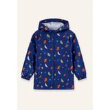 Queen Kids KOP22 Unisex Çocuk Kapüşonlu Yağmurluk Lacivert - 6 Yaş