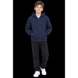 Queen Kids M4013 Çocuk Kapşonlu Fermuarlu Ceket Lacivert - 7 - 8 Yaş