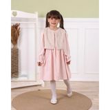 Queen Kids Queenkids Kız Bebek 0888KADIFE Peluş Elbise Pembe - 3 - 4 Yaş