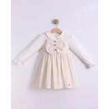 Queen Kids Queenkids Kız Bebek 0898.01 Elbise Fiyonk Jile Kahve - 18 - 24 Ay - Toz Pembe