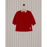 Queen Kids Queenkids Kız Bebek Polo USB2176 Kadife Elbise Kırmızı