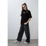 Queen Kids Queenkids Kız Çocuk 7461 Taşlı Tişört - Siyah - 9 - 10 Yaş