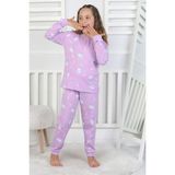 Queen Kids Queenkids Kız Çocuk PJ-51219 Pijama Takımı Mor Unicorn - 5 - 6 Yaş - Lila