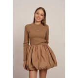 Queen Kids Queenkids Kız ÇOCUK7825 Kaşkorse Body Balıkçı Yaka Camel - Kahverengi - 13 - 14 Yaş