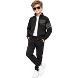 Queen Kids S140 Erkek Çocuk Kapşonlu Eşofman Takım Siyah - 6 Yaş
