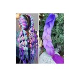 Queen Nelly Karnaval Afrika Brezilya rasta örgüsü Jumbo ombre geçişli 3 renkli mor lila pembe postiş saç
