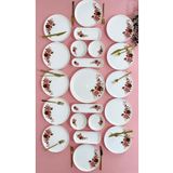 QUEEN Pink Rose Model 12 Kişilik 21 Parça Kahvaltı Takımı