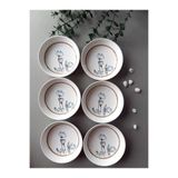 QUEEN Segah Model Rölyefli 6 Parça Modern Kase/Çerezlik