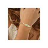Queen Silver Jewelry 925 ayar gümüş mavi göz boncuklu çocuk künye isim yazılı