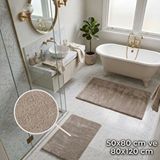 Queen Ultra Soft 2’li Paspas Seti | Bej (50x80 + 80x120 cm) Banyo, Mutfak ve Antre için Çok Amaçlı Kullanım