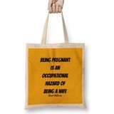 Queen Victoria Quotes Gift- Vintage Retro Rainbow Style Bez Çanta Uzun Saplı - Açık Bej - 40 X 40