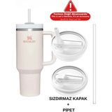 Quencher 40 Oz 1.18 Lt Uyumlu Pipetli Termos Kapak - Beyaz