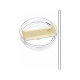 Quencher 40 Oz Uyumlu Yedek Bardak Kapağı ve Plastik Pipet Seti | Sızdırmaz, Dökülmez, Bpa Içermez | 40 Oz Tumbler Termos Aksesuarı (1 Kapak + 1 Pipet) (Beyaz) - 0 Siyah - Option-1