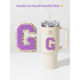 Quencher Uyumlu Premium Harf Sticker / Aksesuar – Tekstil Kaplama Kişiselleştirilmiş Tasarım - G